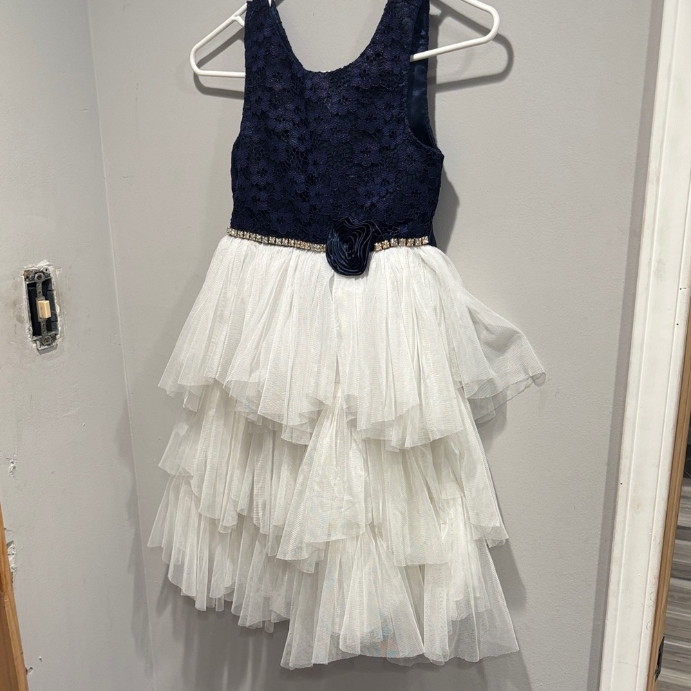American Princess Navy and White Layered Dress